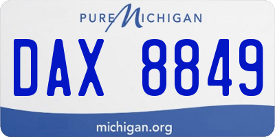 MI license plate DAX8849