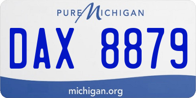 MI license plate DAX8879