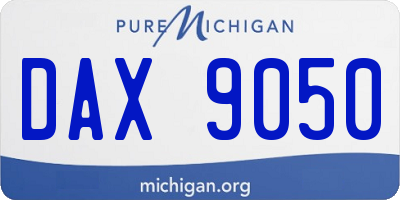 MI license plate DAX9050