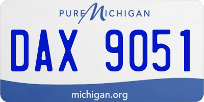 MI license plate DAX9051