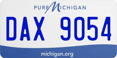 MI license plate DAX9054
