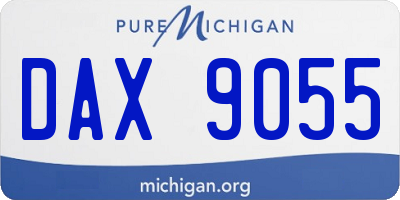 MI license plate DAX9055