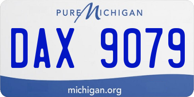 MI license plate DAX9079