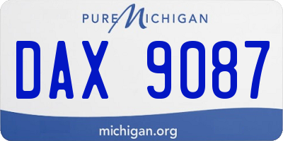 MI license plate DAX9087
