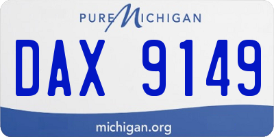 MI license plate DAX9149