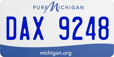 MI license plate DAX9248