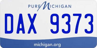 MI license plate DAX9373