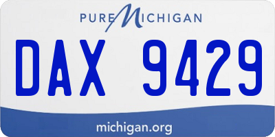 MI license plate DAX9429
