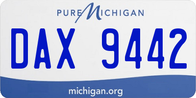 MI license plate DAX9442
