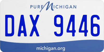 MI license plate DAX9446