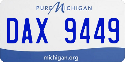 MI license plate DAX9449