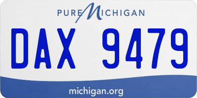 MI license plate DAX9479
