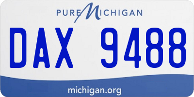 MI license plate DAX9488