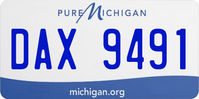 MI license plate DAX9491