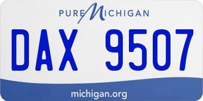 MI license plate DAX9507
