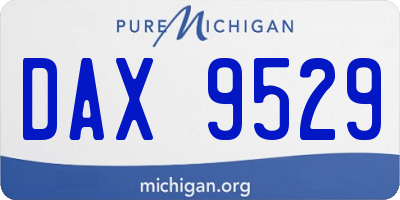 MI license plate DAX9529