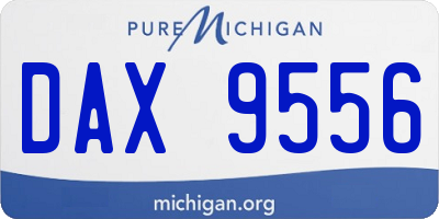 MI license plate DAX9556