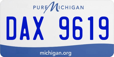 MI license plate DAX9619