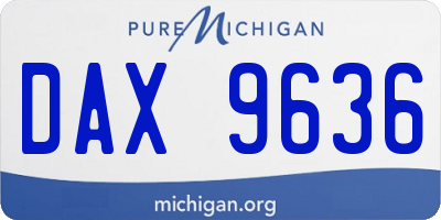 MI license plate DAX9636