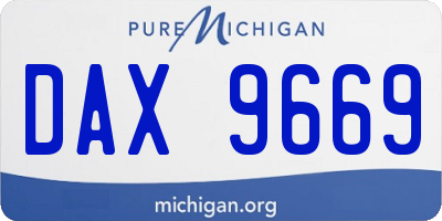 MI license plate DAX9669