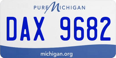 MI license plate DAX9682