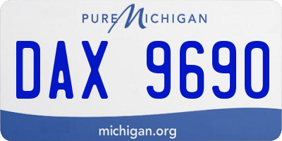 MI license plate DAX9690