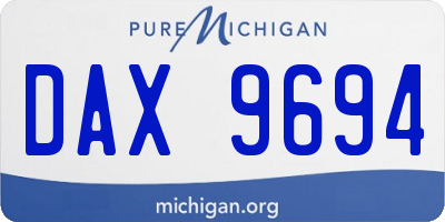 MI license plate DAX9694