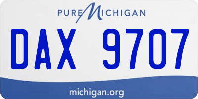 MI license plate DAX9707