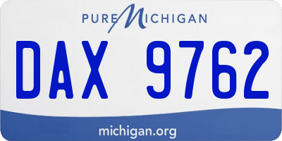 MI license plate DAX9762