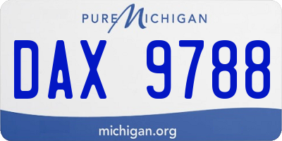 MI license plate DAX9788