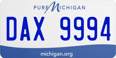 MI license plate DAX9994