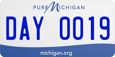 MI license plate DAY0019