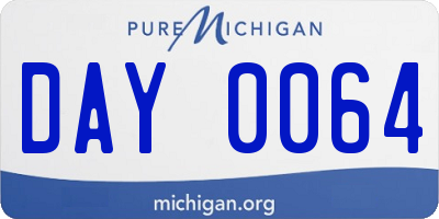 MI license plate DAY0064