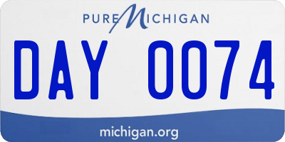 MI license plate DAY0074