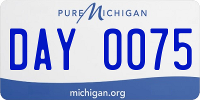 MI license plate DAY0075