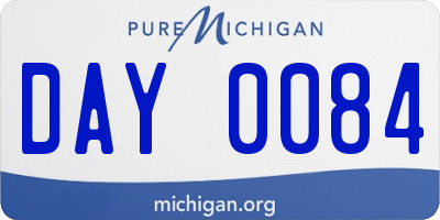 MI license plate DAY0084