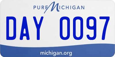 MI license plate DAY0097