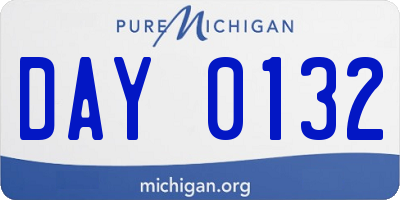 MI license plate DAY0132