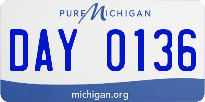 MI license plate DAY0136
