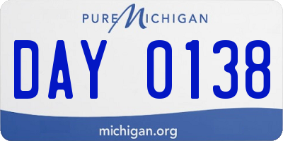 MI license plate DAY0138