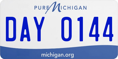 MI license plate DAY0144