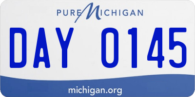 MI license plate DAY0145