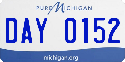 MI license plate DAY0152