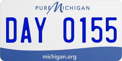MI license plate DAY0155