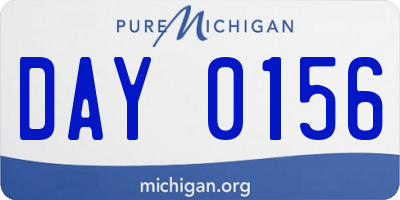 MI license plate DAY0156