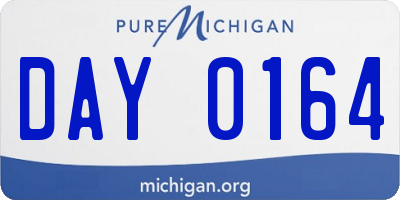 MI license plate DAY0164