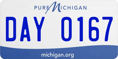 MI license plate DAY0167