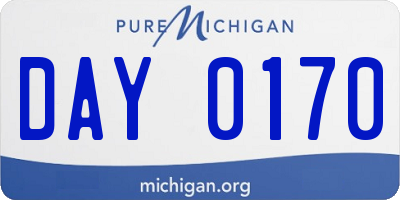 MI license plate DAY0170