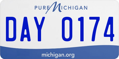 MI license plate DAY0174