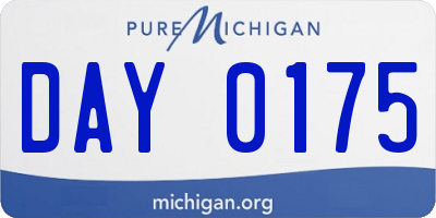 MI license plate DAY0175